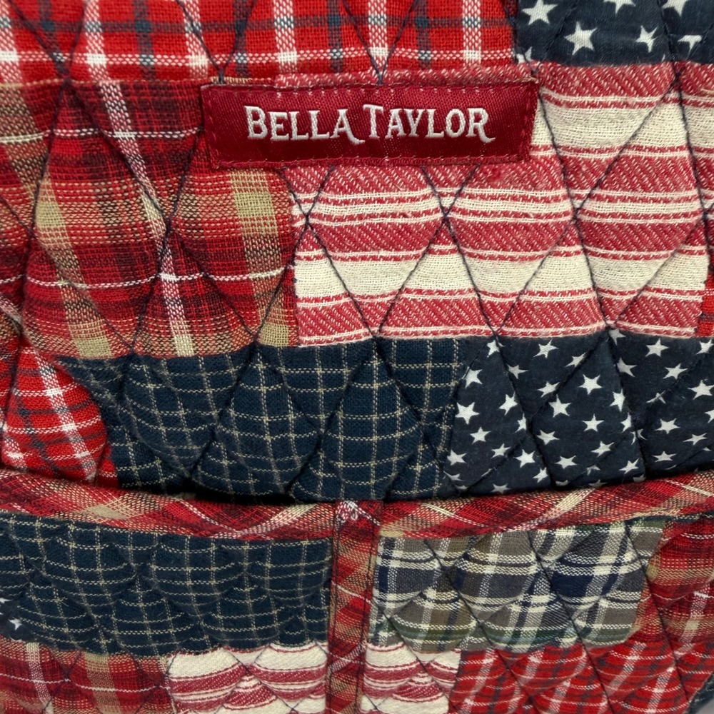 Bella Taylor Quilted Patchwork Crossbody Bag Americana Red/WhiteBlue Stars Plaid - Picture 3 of 15